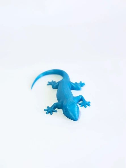 3D Kertenkele Gecko Figürlü Model Oyuncak - Mavi