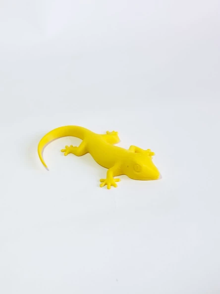 3D Kertenkele Gecko Figürlü Model Oyuncak - Sarı ürün görseli 1