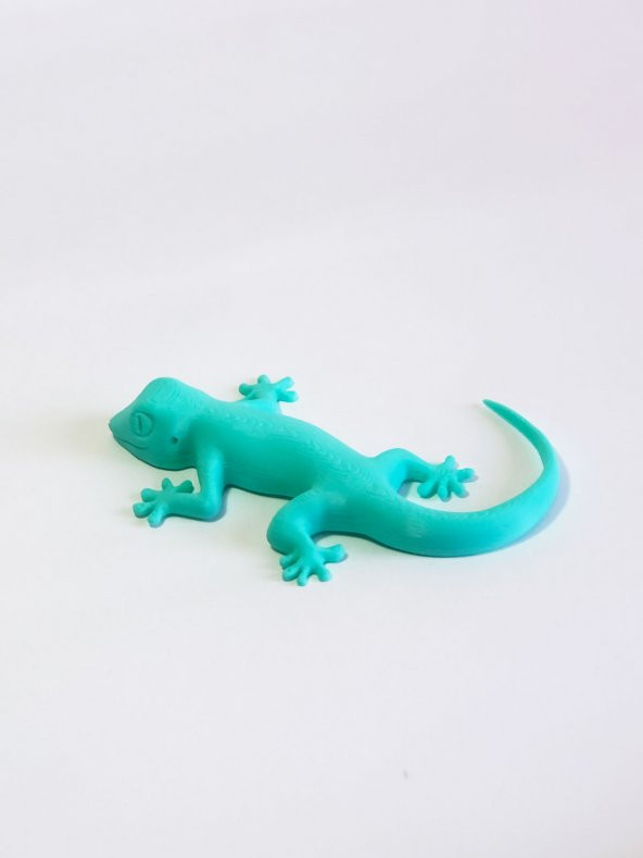 3D Kertenkele Gecko Figürlü Model Oyuncak - Turkuaz - Resim 5