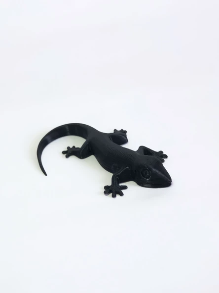 3D Kertenkele Gecko Figürlü Model Oyuncak - Siyah - Resim 4
