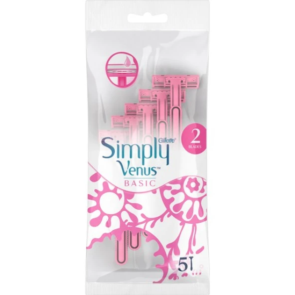 Gillette Simply Venus Basic 2 Bıçaklı 5'li Tıraş Bıçağı