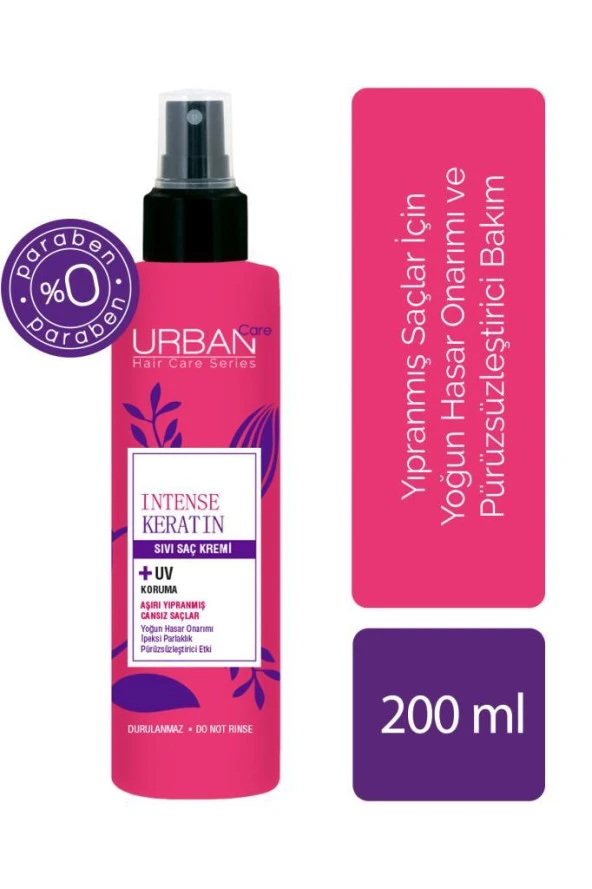 Urban Care Intense Keratin Sıvı Saç Bakım Kremi 200 ml - 2