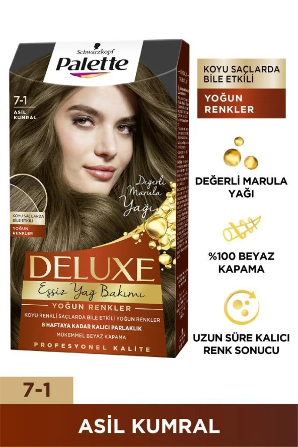 Palette Deluxe Saç Boyası 7.1 Asil Kumral - 2