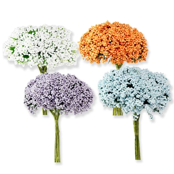 10 Demet (120 Adet) Dökülen Pıtırcık Cipso Çiçek - 2