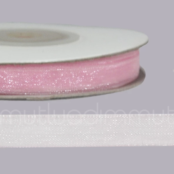 0,8cm X 22,5metre Düz Organze Kurdela - 3