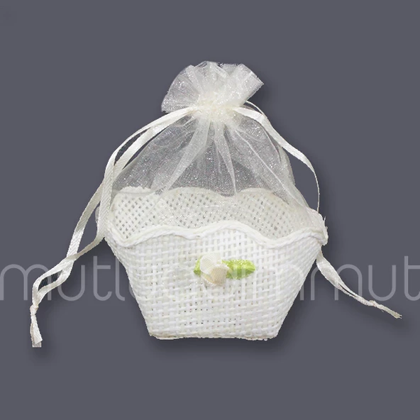 12 Adet Kına Çerezlik Hediye Çantası Kare - 3