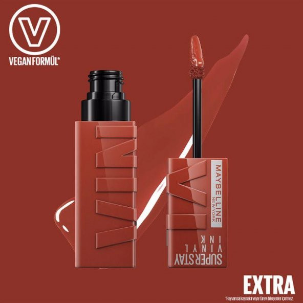 Maybelline New York Super Stay Vinyl Ink Likit Parlak Ruj -130 Extra - 4