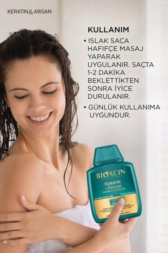 Bioxcin Keratin Argan Onarıcı Şampuan 300 ml - 5