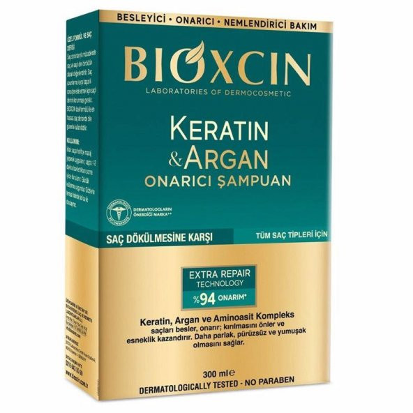 Bioxcin Keratin Argan Onarıcı Şampuan 300 ml