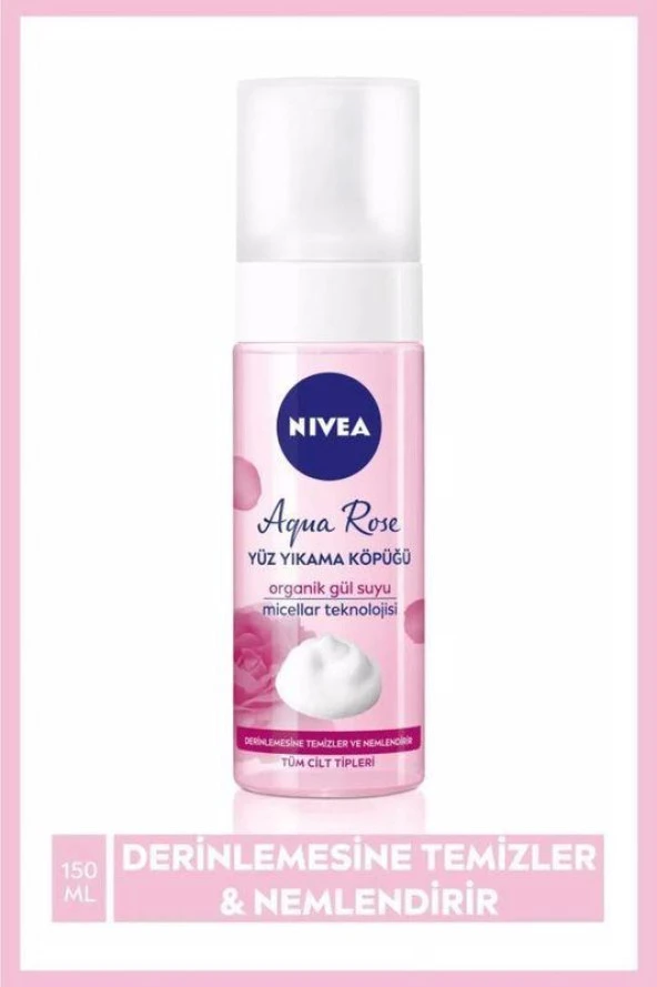 Nivea Aqua Rose Organik Gül Suyu İçeren Yüz Yıkama Köpüğü 150 ml - 2