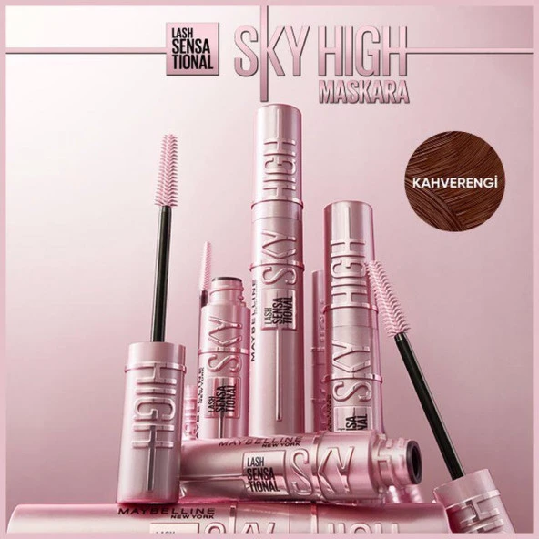 Maybelline New York Lash Sensational Sky High Kahverengi Maskara - 3