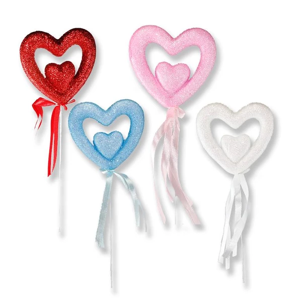 12 Adet Strafor İç İçe Kalp Çubuk ürün görseli 1