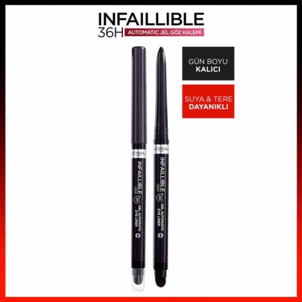 L'Oréal Paris Infaillible Automatic Jel Göz Kalemi - 002 Matte Black - 2