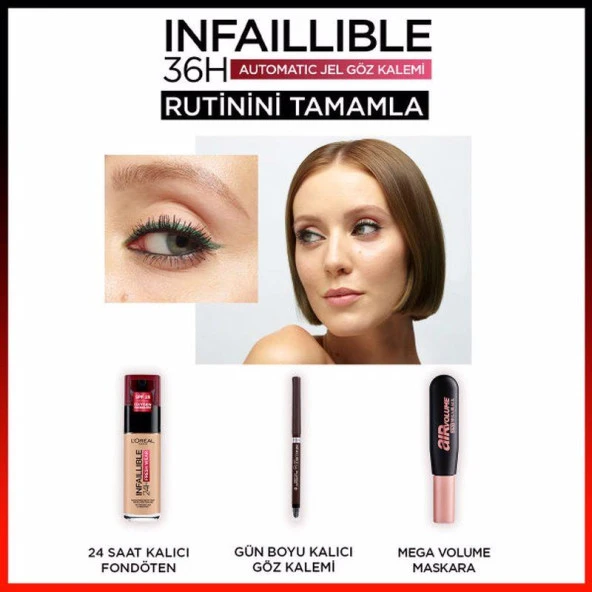 L'Oréal Paris Infaillible Automatic Jel Göz Kalemi - 002 Matte Black - 8