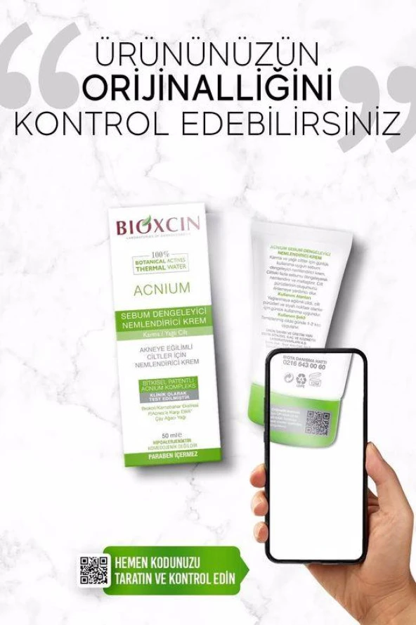 Bioxcin Acnium Sebum Dengeleyici Nemlendirici Krem 50 Ml - 6