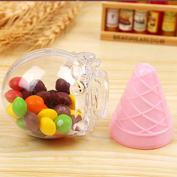 12 Adet 6x11cm Dondurma Külah Plastik Kutu - 3