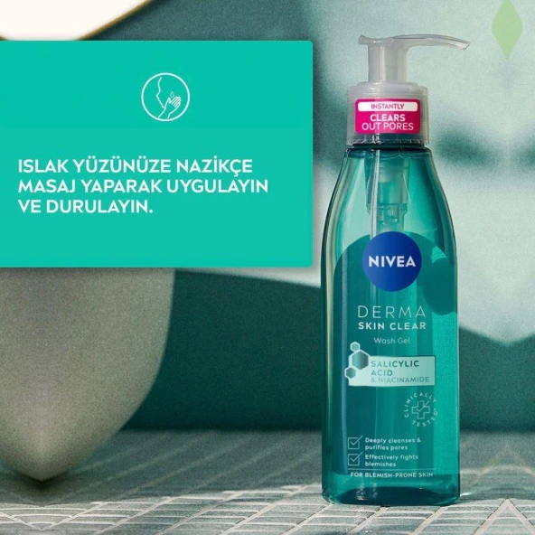 Nivea Derma Skin Clear Yüz Temizleme Jeli 150 ml - 3