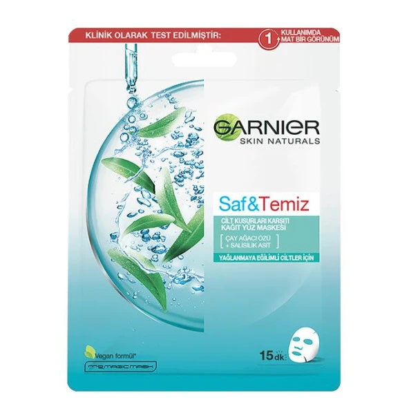 Garnier Saf&Temiz Cilt Kusurları Karşıtı Kağıt Yüz Maskesi