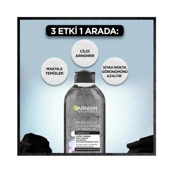 Garnier Micellar Kömür Kusursuz Makyaj Temizleyici Jel 400 ml - 2