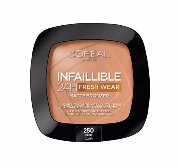 L’Oréal Paris İnfaillible 24H Fresh Wear Matte Bronzer Pudra - 250 Light Clair