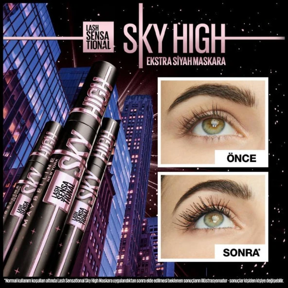 Maybelline New York Lash Sensational Sky High Cosmic Black Maskara - 4