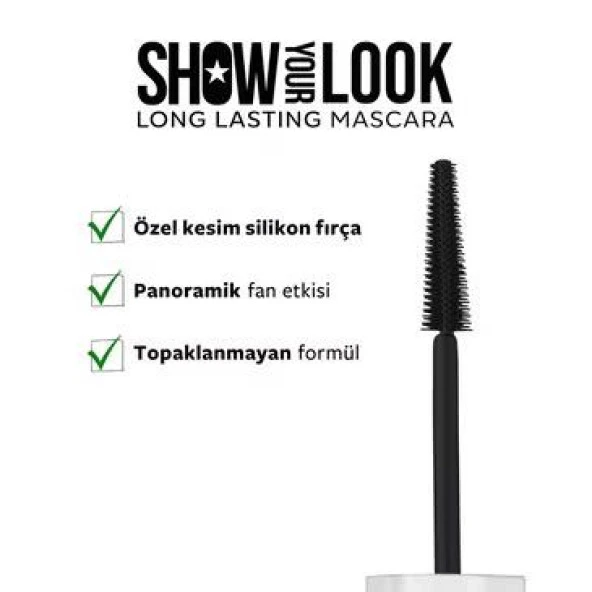 Show By Pastel Yılbaşı Özel Show Your Look 24H Volume Extra Black Maskara - 5