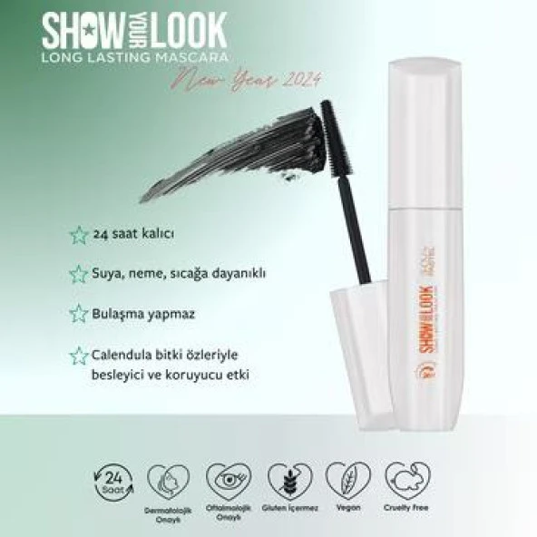 Show By Pastel Yılbaşı Özel Show Your Look 24H Volume Extra Black Maskara - 6