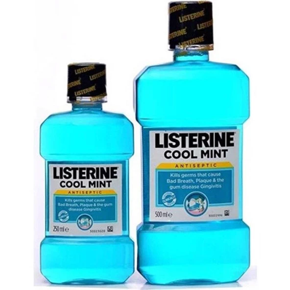 Listerine Cool Mint Ağız Bakım Suyu 500 ml + 250 ml Hediye