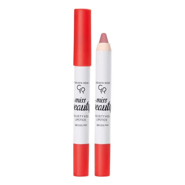 Golden Rose Miss Beauty Velvety Kiss Lipstick - 08 Cool Pink