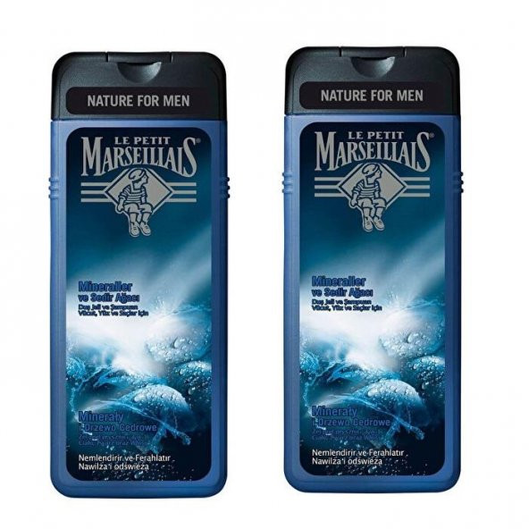 Le Petit Marseillais Men Mineraller ve Sedir Ağacı Duş Jeli 2x400 ml