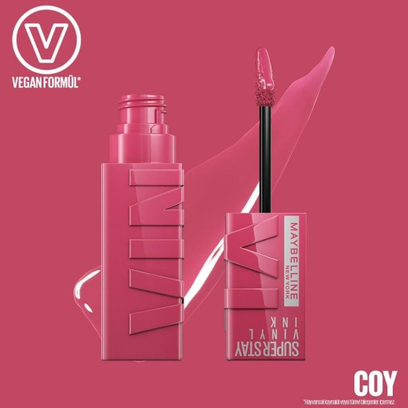Maybelline New York Super Stay Vinyl Ink Likit Parlak Ruj - 20 Coy - 4