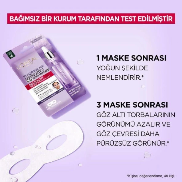 L’Oréal Paris Revitalift Filler Hyaluronik Asit Serinletici Kağıt Göz Serum Maskesi - 2