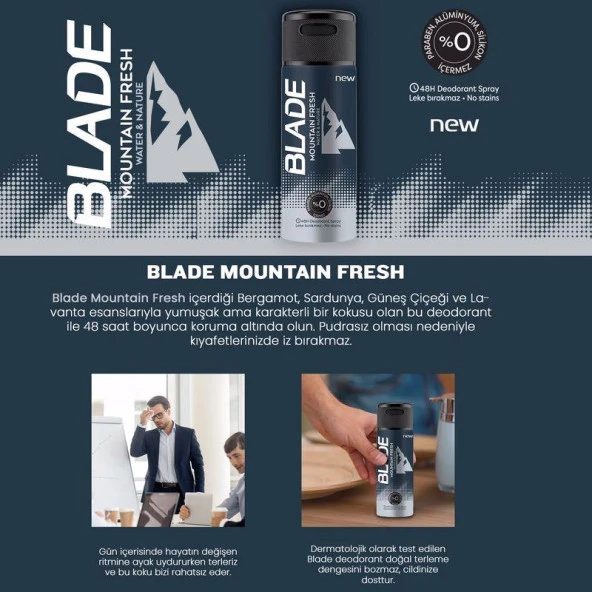 Blade Mountain Fresh Erkek Deodorant 150 ml - 2