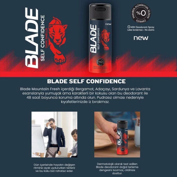 Blade Self Confidence Erkek Deodorant 150 ml - 2
