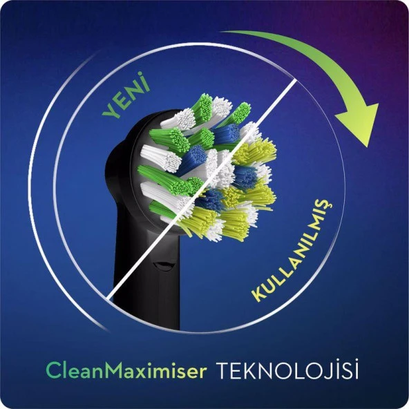 Oral-B Cross Action CleanMaximiser Black Edition Diş Fırçası Yedek Başlığı 4'lü - 3