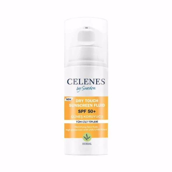 Celenes Herbal Dry Touch Sunscreen Fluid SPF50+ Güneş Koruyucu 50 ml
