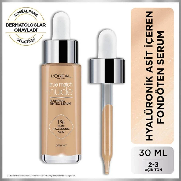 L’Oréal Paris True Match Nude Serum Fondöten 2-3 Light - 2