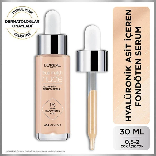 L’Oréal Paris True Match Nude Serum Fondöten 0.5-2 Very Light - 2