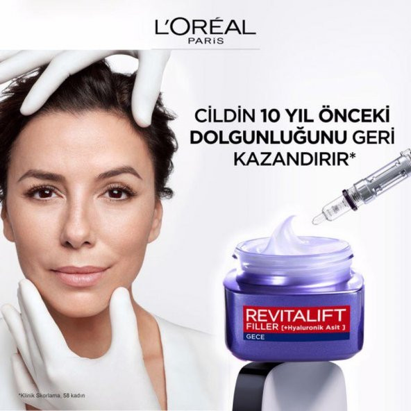 L’Oréal Paris Revitalift Filler Hyaluronik Asit Yoğun Dolgunlaştırıcı Yaşlanma Karşıtı Gece Kremi 50 ml - 3