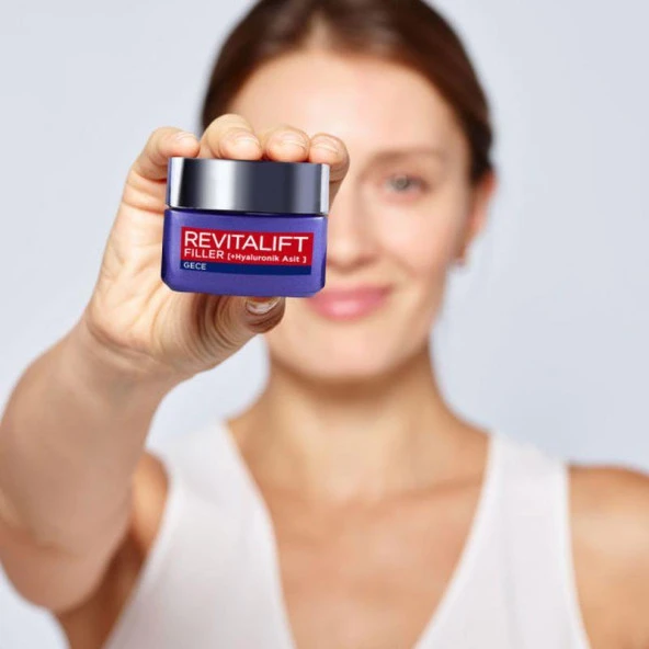 L’Oréal Paris Revitalift Filler Hyaluronik Asit Yoğun Dolgunlaştırıcı Yaşlanma Karşıtı Gece Kremi 50 ml - 6