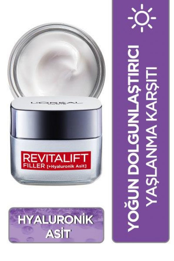 L’Oréal Paris Revitalift Filler Hyaluronik Asit Yoğun Dolgunlaştırıcı Yaşlanma Karşıtı Gündüz Kremi 50 ml - 2