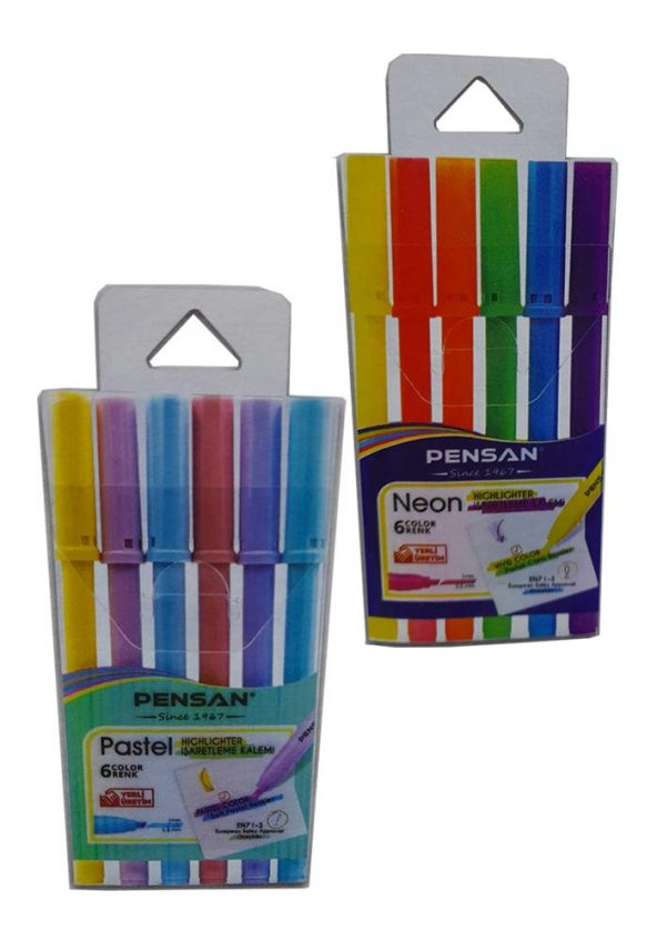 İşaret Kalemi 12 Renk Fosforlu Kalem 12 li 1 Paket 5 mm Fosforlu Kalem Seti