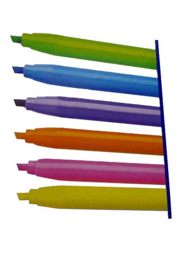 İşaret Kalemi 12 Renk Fosforlu Kalem 12 li 1 Paket 5 mm Fosforlu Kalem Seti - 4