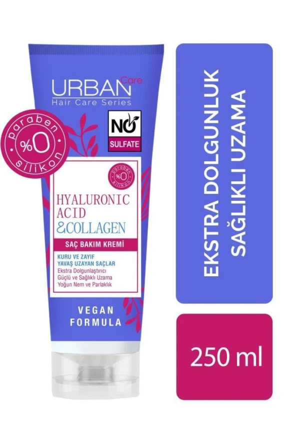 Urban Care Hyaluronic Acid & Collagen Saç Bakım Kremi 250 ml - 2