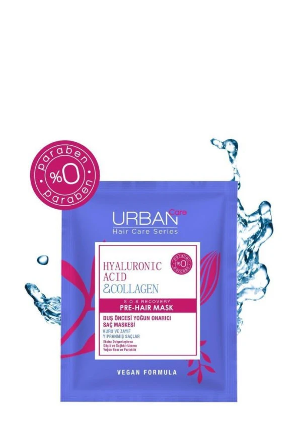 Urban Care Hyaluronic Acid & Collagen Duş Öncesi Yoğun Onarıcı Saç Maskesi 50 ml - 3