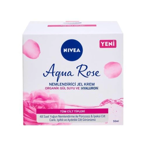 Nivea Aqua Rose Organik Gül Suyu Nemlendirici Jel Krem 50 ml
