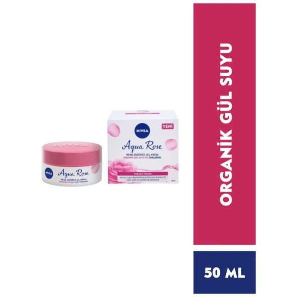 Nivea Aqua Rose Organik Gül Suyu Nemlendirici Jel Krem 50 ml - 2