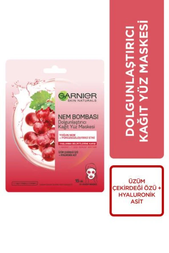 Garnier Nem Bombası Dolgunlaştırıcı Kağıt Yüz Maskesi - 2