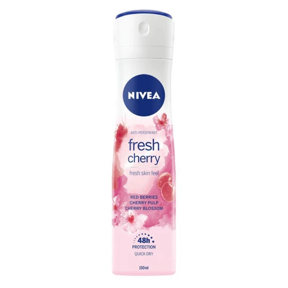Nivea Fresh Cherry 48H Bayan Deodorant 150 ml ürün görseli 1