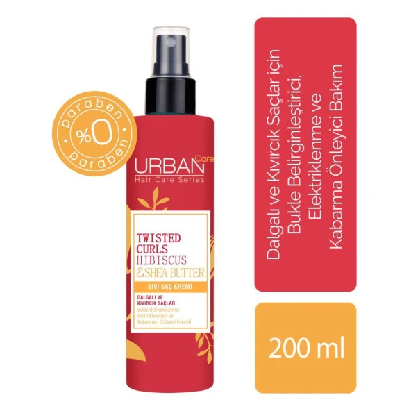 Urban Care Twisted Curls Hibiscus & Shea Butter Sıvı Saç Bakım Kremi 200 ml - 2